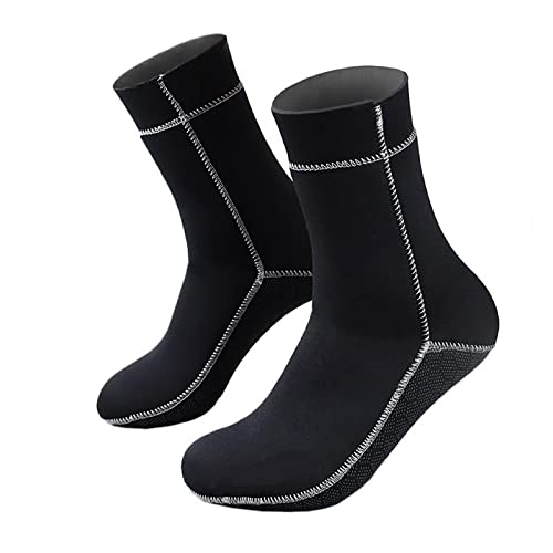 Neoprensocken, Tauchsocken 5MM Winterschwimmen warm halten Tauchen Strand rutschfest Männer Frauen Ruderboot für Schnorcheln Surfen Segeln Schnorcheln(XL) von HPHPH