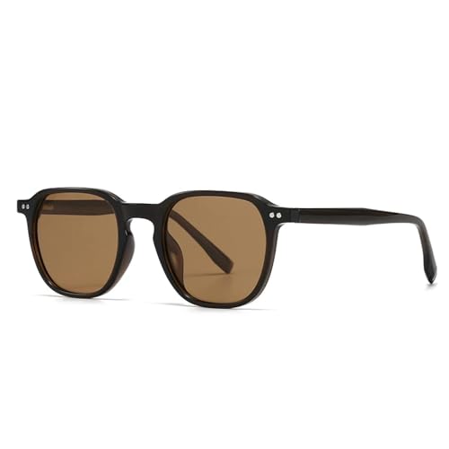 HPIRME 1.1 Dicke Polarisierte Brille Herren Runder Rahmen (Kaffee) von HPIRME