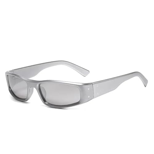 HPIRME Brille Herren Rechteckige Form Frau Outdoor (Silber Silber) von HPIRME