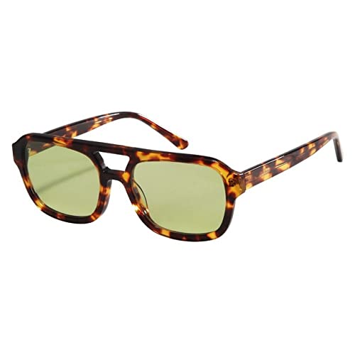 HPIRME Großzügige Platte Sonnenbrille für Herren Damen Street Catwalk Sonnenbrille, grün, Einheitsgröße von HPIRME