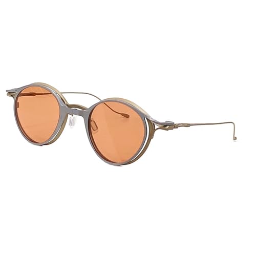 HPIRME Kleine runde Sonnenbrille, Retro-Punk-Farbverlauf, UV400, Damen- und Herren-Sonnenbrille, 6, Einheitsgröße von HPIRME
