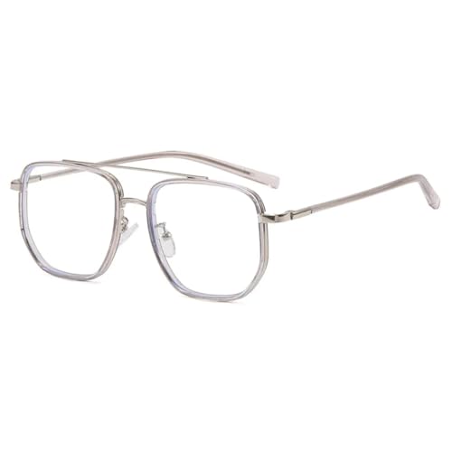 HPIRME Modische Brille für Damen, Form Doppelsteg, Herren (grau) von HPIRME