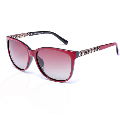 HPIRME Polarisierende Sonnenbrille mit Rahmen für Damen zum Schutz vor UV-400-Strahlen, 3, Einheitsgröße von HPIRME