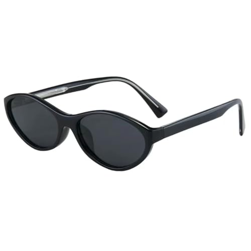 HPIRME Polarisierte Herren-Brille im ovalen Design, UV400-Schutz, Herren-Stil, weiblich (schwarz-grau, polarisiert) von HPIRME