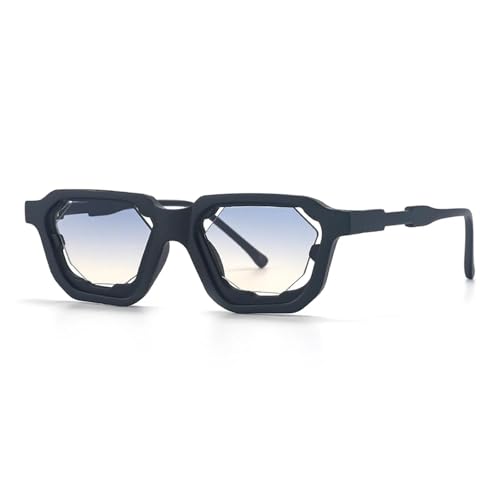HPIRME Retro Fashion Punk Brille Damen Herren Party Vintage UV400 Outdoor Hip Hop Shades (Schwarz Blau Braun) von HPIRME