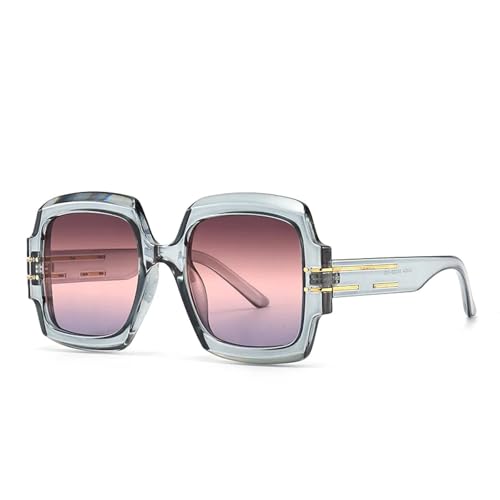 HPIRME Retro-Sonnenbrille im Stil der Straßenfotografie mit quadratischem Rahmen (Pink) von HPIRME