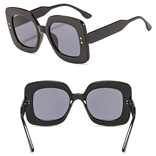 HPIRME Retro übergroße Damen-Sonnenbrille, Kunststoff, Herren-Sonnenbrille mit Farbverlauf, UV400, 1, Einheitsgröße von HPIRME