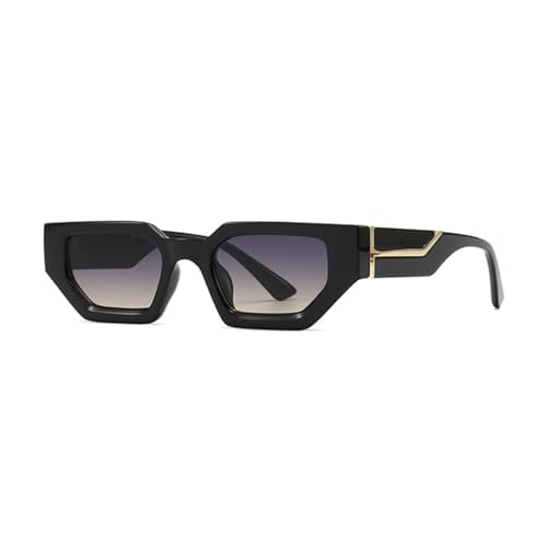 HPIRME Sonnenbrille mit quadratischem Rahmen, UV400, Damen-Sonnenbrille, schwarz, grau, braun, Einheitsgröße von HPIRME