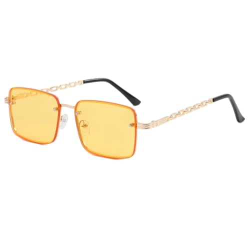 HPIRME Stil Randlose Brille für Männer Form Kette Bein Outdoor Weiblich (Gelb) von HPIRME