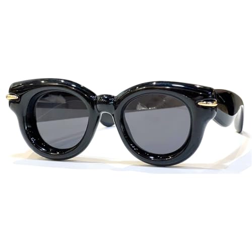 HPIRME Winter Shades Runde Brille mit dickem Rahmen, dunkle kleine Gläser, 4, Einheitsgröße von HPIRME