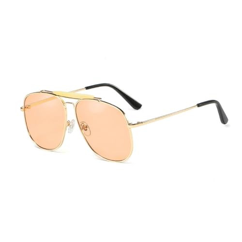 Retro-Sonnenbrille für Herren und Damen, UV400, Vintage-Brille, C2 Champagner, Einheitsgröße von HPIRME