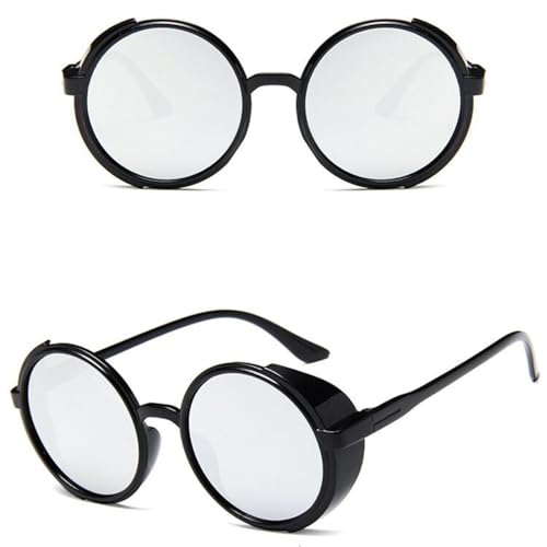 Steampunk-Sonnenbrille für Damen und Herren, Retro-Brille, runde Brille, Steam-Punk-Vintage-Brille, 4, Einheitsgröße von HPIRME