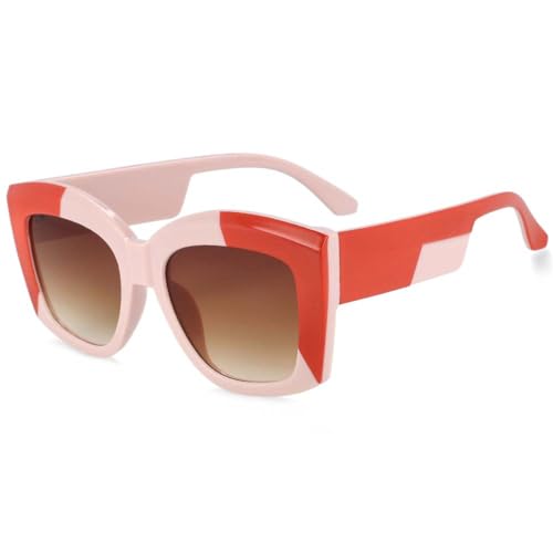 Übergroße Sonnenbrille für Herren und Damen, Uv400, Spleißen, Vintage-Brille, 5, Einheitsgröße von HPIRME