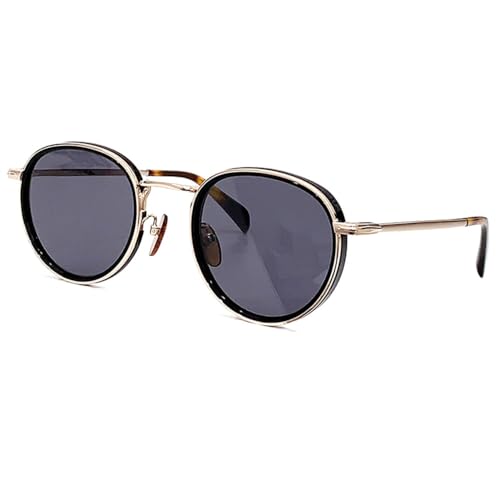 Vintage-Brille mit rundem Rahmen, Damen, Retro-Straßen-Sonnenbrille, Herren, UV-beständige Sonnenbrille, 1, Einheitsgröße von HPIRME