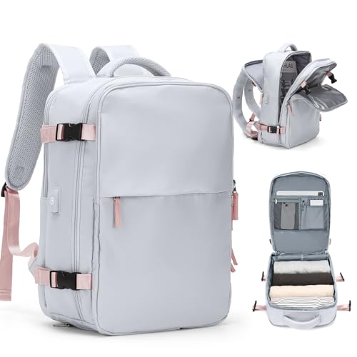 Easyjet Handgepäck Rucksack 45x36x20 Handkabinengepäck Reiserucksack Unter Dem Sitz Handgepäck Rucksack Flugzeug Reisetasche Weekendertasche Wanderrucksack Lässiger Tagesrucksack,G3-Grau von HPLQQ