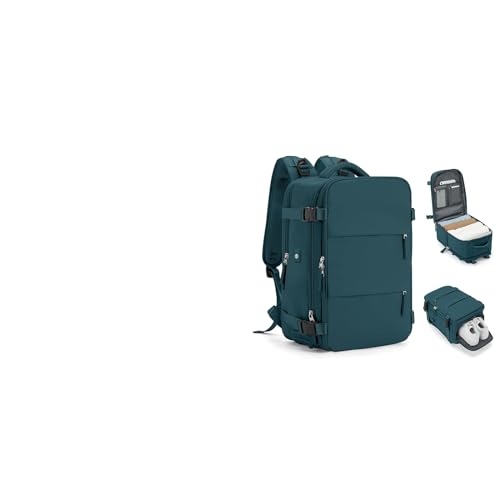 Easyjet Handgepäck Rucksack 45x36x20 Handkabinengepäck Reiserucksack Unter Dem Sitz Handgepäck Rucksack Flugzeug Reisetasche Weekendertasche Wanderrucksack Lässiger Tagesrucksack,J5-Pfauenblau von HPLQQ