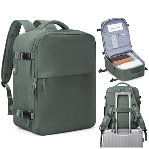 Easyjet Handgepäck Rucksack 45x36x20 Handkabinengepäck Reiserucksack Unter Dem Sitz Handgepäck Rucksack Flugzeug Reisetasche Weekendertasche Wanderrucksack Lässiger Tagesrucksack,W2-Armeegrün von HPLQQ