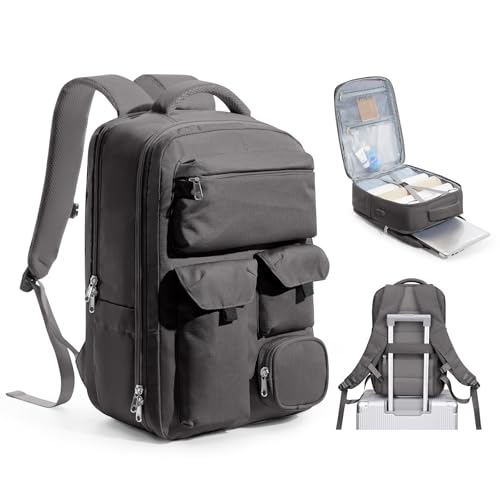 Easyjet Handgepäck Rucksack 45x36x20 Handkabinengepäck Reiserucksack Unter Dem Sitz Handgepäck Rucksack Flugzeug Reisetasche Weekendertasche Wanderrucksack Lässiger Tagesrucksack,F3-Dunkelgrau von HPLQQ