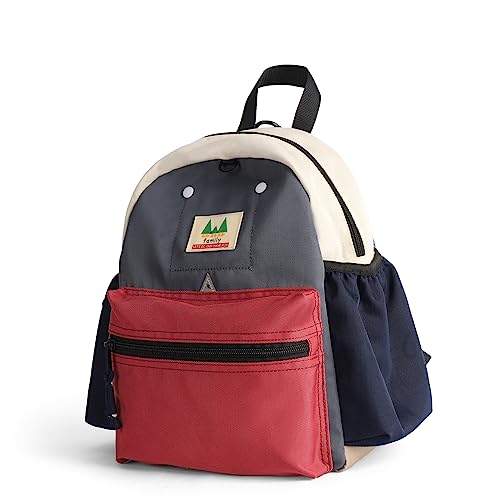 HPLQQ Kinderrucksack mit Brustgurt & Namen Kindergartenrucksack Kindergarten Tasche Mini Kleinkind Kita Rucksack Schulrucksack für Kinder Mädchen Jungen ab 2-4 Jahren,B1-Blau Rot von HPLQQ