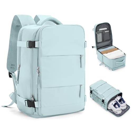Handgepäck Rucksack 40x20x25 für Ryanair Klein Reiserucksack Wasserdichter Unter Dem Sitz Rucksack Flugzeuge Reisetasche Weekendertasche Wanderrucksack Lässiger Tagesrucksack,A8-Hellblau Handgepäck Rucksack 40x20x25 für Ryanair Klein Reiserucksack Wasserdichter Unter Dem Sitz Rucksack Flugzeuge Reisetasche Weekendertasche Wanderrucksack Lässiger Tagesrucksack,A8-Hellblau von HPLQQ
