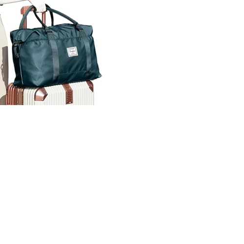 HPLQQ Reisetasche Damen Sporttasche Ryanair Handgepäck 40x20x25 Tasche Weekender Bag Schwimmtasche Wasserdicht Travel Duffle Bag Trainingstasche Fitnesstasche Frauen für Reise Gym,A4-Pfauenblau von HPLQQ