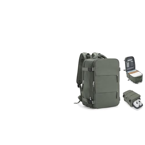 Ryanair Handgepäck Rucksack 40x30x20 Handkabinengepäck Reiserucksack Easyjet Unter Dem Sitz Flugzeug Handgepäck Rucksack Reisetasche Weekendertasche Wanderrucksack Lässiger Tagesrucksack,E2-Armeegrün von HPLQQ
