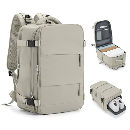 Ryanair Handgepäck Rucksack 40x20x25 Handkabinengepäck Reiserucksack 40x30x20 Unter Dem Sitz Flugzeug Handgepäck Rucksack Reisetasche Weekendertasche Wanderrucksack Lässiger Tagesrucksack,E4-Graubraun von HPLQQ