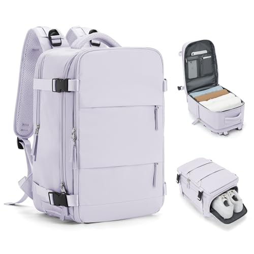 Ryanair Handgepäck Rucksack 40x20x25 Handkabinengepäck Reiserucksack 40x30x20 Unter Dem Sitz Flugzeug Handgepäck Rucksack Reisetasche Weekendertasche Wanderrucksack Lässiger Tagesrucksack,E9-lila von HPLQQ