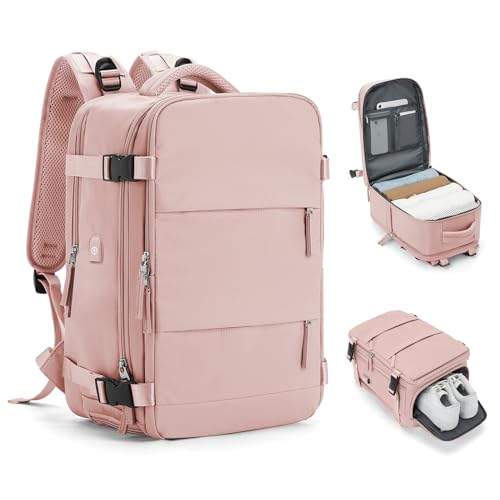 Ryanair Handgepäck Rucksack 40x20x25 Handkabinengepäck Reiserucksack Unter Dem Sitz Handgepäck Rucksack Flugzeug Reisetasche Weekendertasche Wanderrucksack Lässiger Tagesrucksack,I10-Rosa von HPLQQ