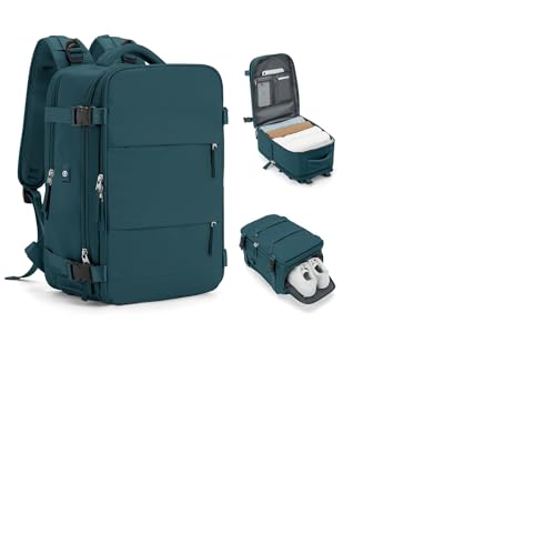 Ryanair Handgepäck Rucksack 40x20x25 Handkabinengepäck Reiserucksack Unter Dem Sitz Handgepäck Rucksack Flugzeug Reisetasche Weekendertasche Wanderrucksack Lässiger Tagesrucksack,I5-Pfauenblau von HPLQQ