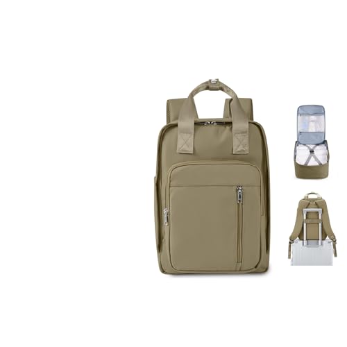 Ryanair Handgepäck Rucksack 40x20x25 Handkabinengepäck Reiserucksack Unter Dem Sitz Handgepäck Rucksack Flugzeug Reisetasche Weekendertasche Wanderrucksack Lässiger Tagesrucksack,K4-Khaki von HPLQQ