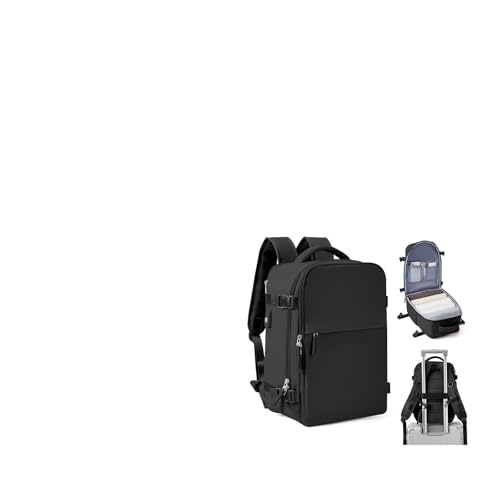Ryanair Handgepäck Rucksack 40x20x25 Handkabinengepäck Reiserucksack Unter Dem Sitz Handgepäck Rucksack Flugzeug Reisetasche Weekendertasche Wanderrucksack Lässiger Tagesrucksack,V1-Schwarz von HPLQQ