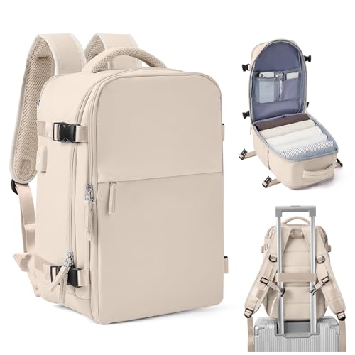 Ryanair Handgepäck Rucksack 40x20x25 Handkabinengepäck Reiserucksack Unter Dem Sitz Handgepäck Rucksack Flugzeug Reisetasche Weekendertasche Wanderrucksack Lässiger Tagesrucksack,V5-Grau-Braun von HPLQQ