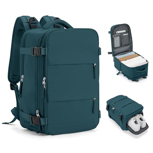 Ryanair Handgepäck Rucksack 40x30x20 Handkabinengepäck Reiserucksack Easyjet Unter Dem Sitz Flugzeug Handgepäck Rucksack Reisetasche Weekendertasche Wanderrucksack Lässiger Tagesrucksack,E5-Pfauenblau von HPLQQ