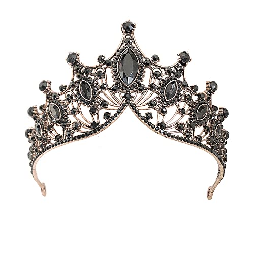 Frauen Schwarz Kristall Tiara Kronprinzessin Mädchen Elf Stirnband Strass Geschenk für Kostüm Hochzeit Braut Brautjungfer Abschlussball Geburtstag Festzug Halloween Haarschmuck Geschenk Barock 1# Frauen Schwarz Kristall Tiara Kronprinzessin Mädchen Elf Stirnband Strass Geschenk für Kostüm Hochzeit Braut Brautjungfer Abschlussball Geburtstag Festzug Halloween Haarschmuck Geschenk Barock 1# von HPMAISON