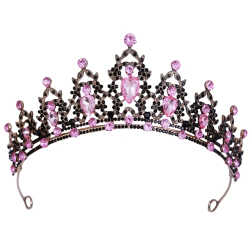 Frauen Schwarz Kristall Tiara Kronprinzessin Mädchen Rosa Strasssteine Stirnband Strass Geschenk für Kostüm Hochzeit Braut Abschlussball Geburtstag Festzug Halloween Haarschmuck Geschenk Frauen Schwarz Kristall Tiara Kronprinzessin Mädchen Rosa Strasssteine Stirnband Strass Geschenk für Kostüm Hochzeit Braut Abschlussball Geburtstag Festzug Halloween Haarschmuck Geschenk von HPMAISON