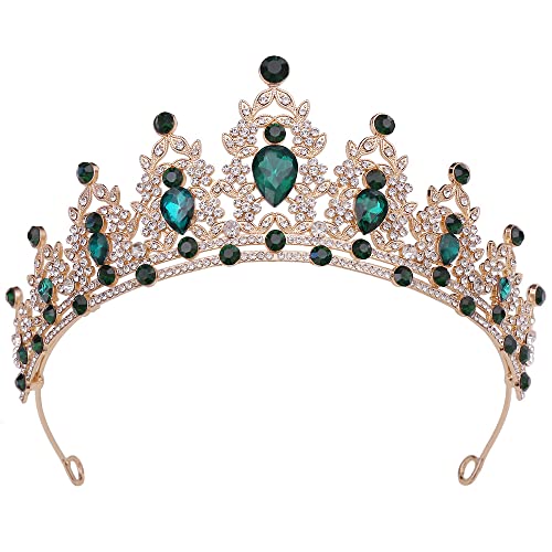 Grüne Strasssteine Mädchen Kristall Tiara Hochzeit Braut Frauen Prinzessin Stirnband Krone Haarschmuck für Geburtstag Party Festzug Abschlussball Königin Kostüm Bühnenauftritte Grüne Strasssteine Mädchen Kristall Tiara Hochzeit Braut Frauen Prinzessin Stirnband Krone Haarschmuck für Geburtstag Party Festzug Abschlussball Königin Kostüm Bühnenauftritte von HPMAISON