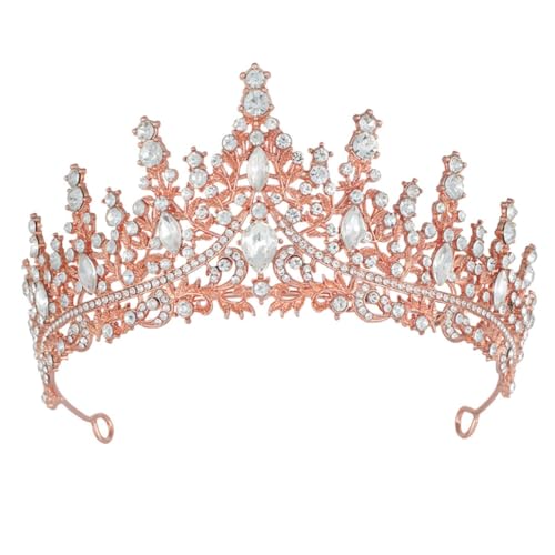 Rose Gold Krone Damen Hochzeit Diadem Crown Prinzessinnen Krone Geburtstag Tiara Prinzessin Kristall Strass Stirnband Mädchen Abschlussball Party Halloween Festzug Hochzeitsfeier Rose Gold Krone Damen Hochzeit Diadem Crown Prinzessinnen Krone Geburtstag Tiara Prinzessin Kristall Strass Stirnband Mädchen Abschlussball Party Halloween Festzug Hochzeitsfeier von HPMAISON