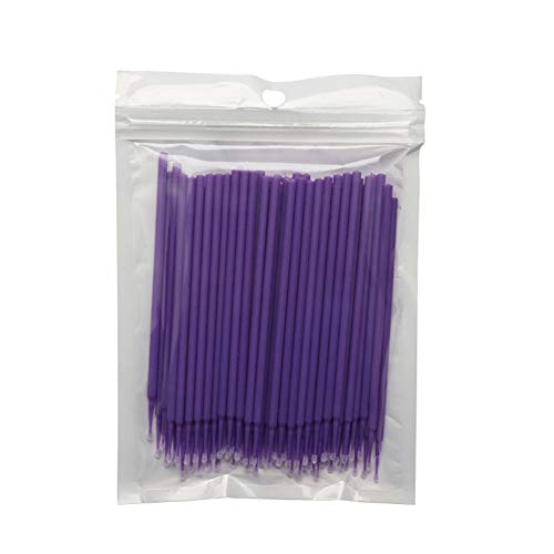 400 Packs Micro Applicator Brush Disposable Eye Lashes Mascara Wands for Eyelash Extension Clean and Compatible and Personal Care Makeup Beauty Brush Eyebrow brush 2.0mm Tips Purple Handle von HPNESS