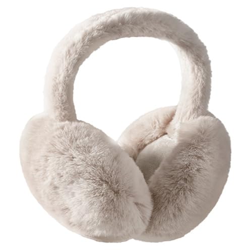 HPONEZJ Ohrenwärmer Winter Kunstfell Ohrenschützer Damen Mädchen Ohrwärmer Faltbar Weich Ohrenschutz Flauschig Klassisch Earmuff Warm Winddicht Ohrenwärmer für Kinder Erwachsene Outdoor Ski Beige von HPONEZJ
