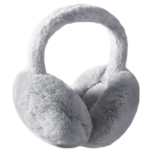 HPONEZJ Ohrenwärmer Winter Kunstfell Ohrenschützer Damen Mädchen Ohrwärmer Faltbar Weich Ohrenschutz Flauschig Klassisch Earmuff Warm Winddicht Ohrenwärmer für Kinder Erwachsene Outdoor Ski Grau von HPONEZJ