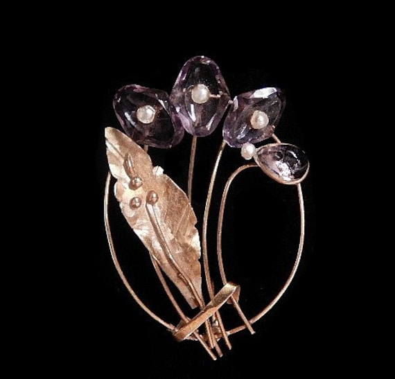 Amethyst Perle Pin 2444Ja4251 von HPSJEWELERS