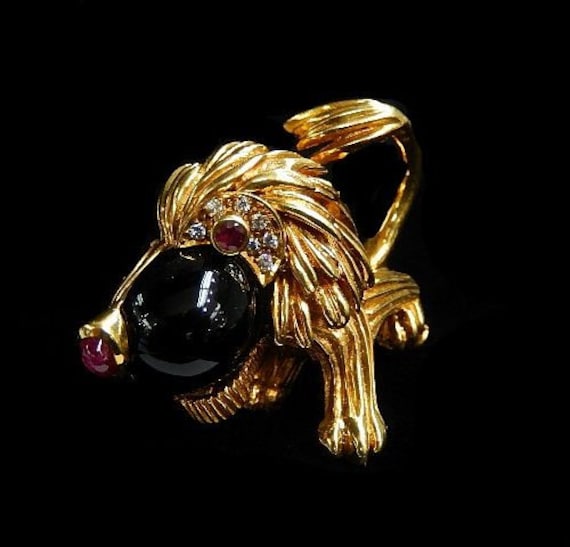 Diamant Löwe Pin 5809Dg225 von HPSJEWELERS