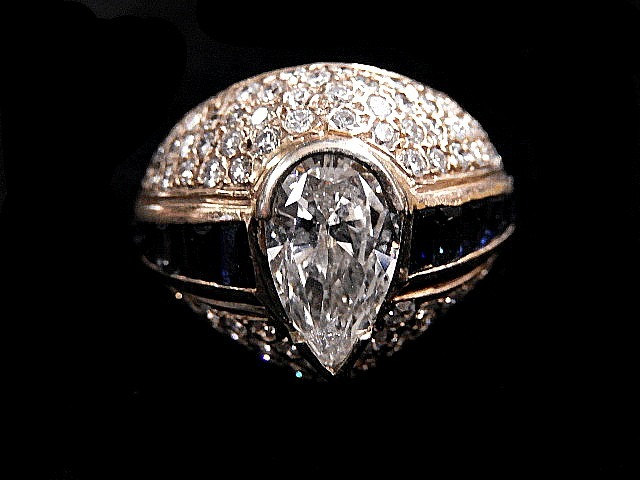 Diamant-Saphir-Ring 1072Jm162 von HPSJEWELERS