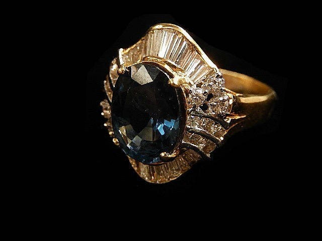 Diamant-Saphir-Ring 1109Ek122 von HPSJEWELERS