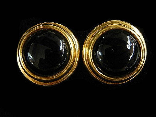 Onyx Knopf Ohrringe 4128Tt527 von HPSJEWELERS