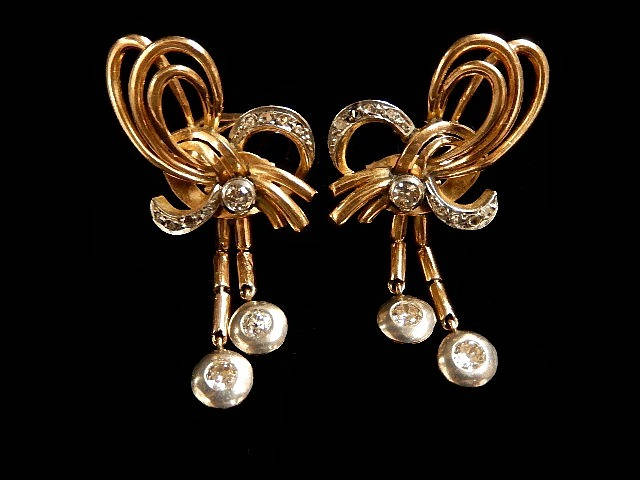 Retro Diamant Ohrringe 6512Dg379 von HPSJEWELERS