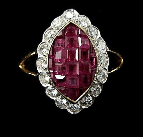 Rubin~Diamantring-2989Mv166 von HPSJEWELERS