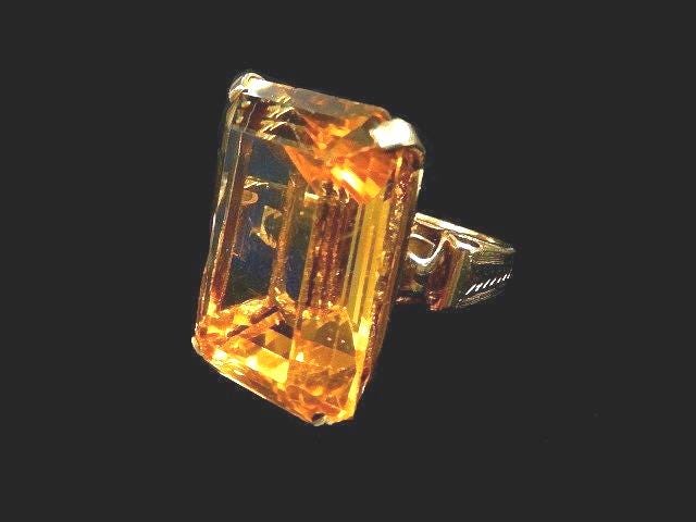 Vintage Citrin Ring 5067B414 von HPSJEWELERS