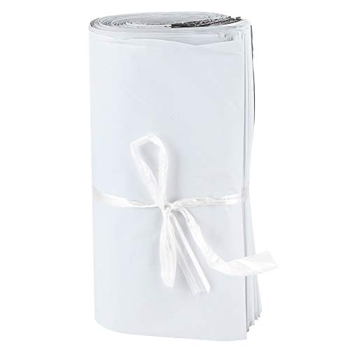 HPZIHUIT 100 pcs verdicken Polyethylen wasserdichte selbstversiegelte Kurierbeutel für Logistikabgabe Weiß Außenschwarz innen, 17x29 cm 20x32 cm 25x39cm (25 * 39) von HPZIHUIT